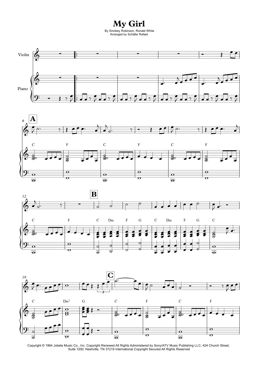 My Girl (arr. Schäfer Rafael)