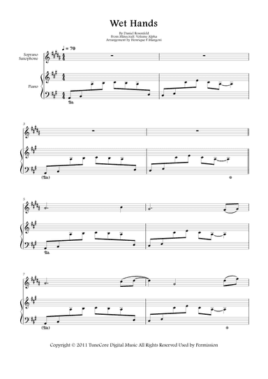 Wet Hands (arr. Henrique F Mangoni)