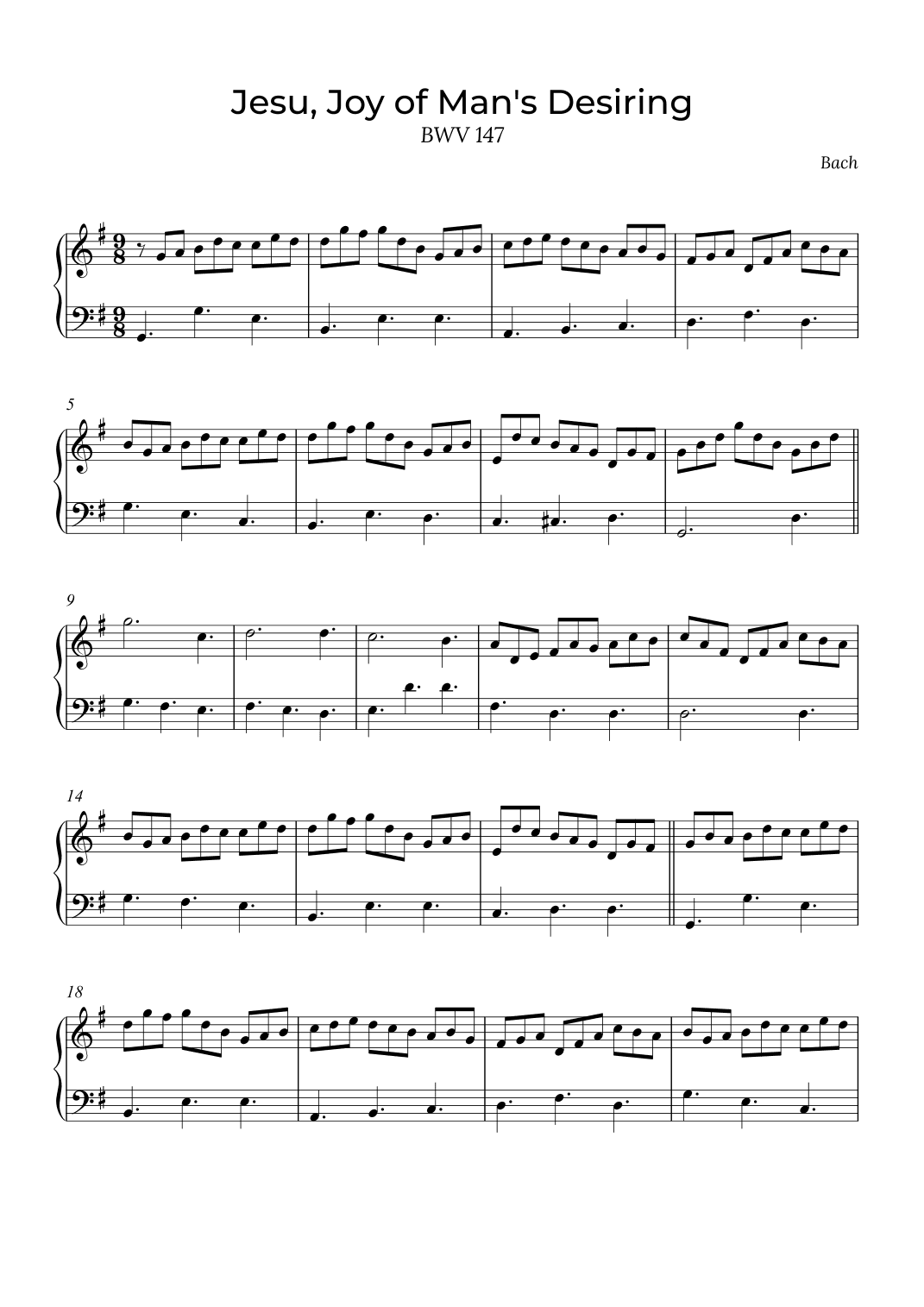 Jesu, Joy of Man's Desiring (arr. Alex Nunes Rodrigues)