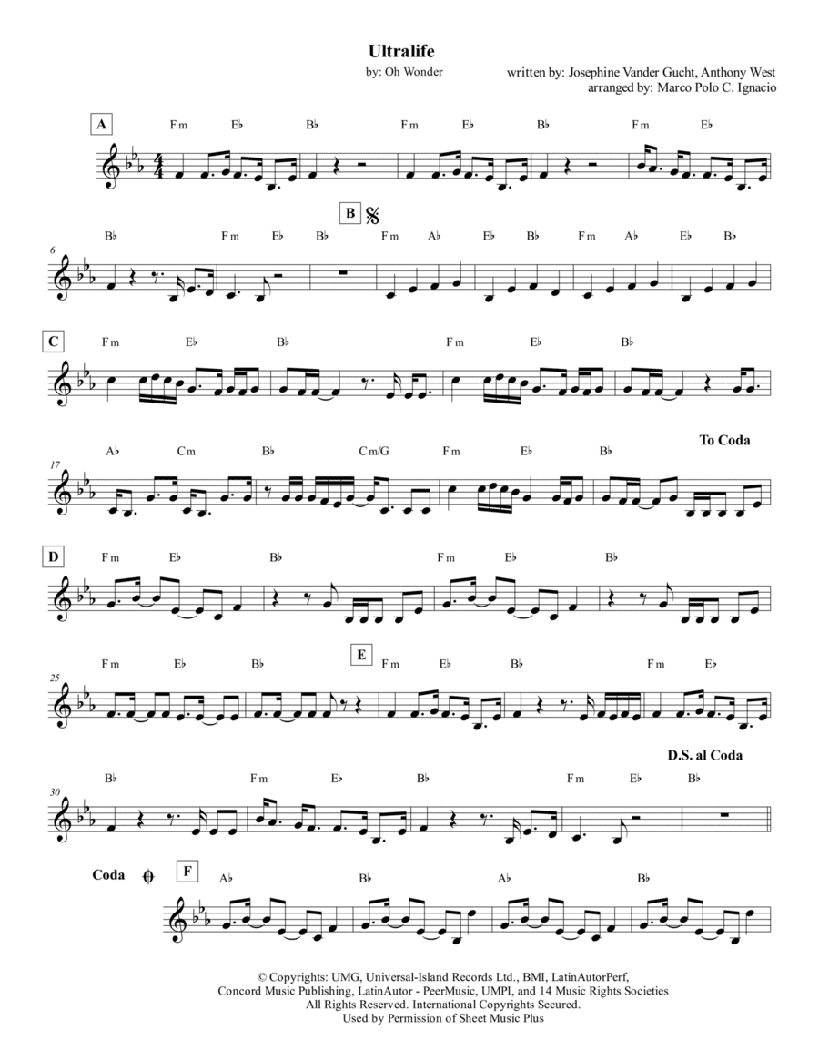 Ultralife (arr. Marco Polo C. Ignacio)