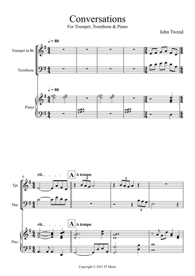 Conversations - Trumpet, Trombone and Piano