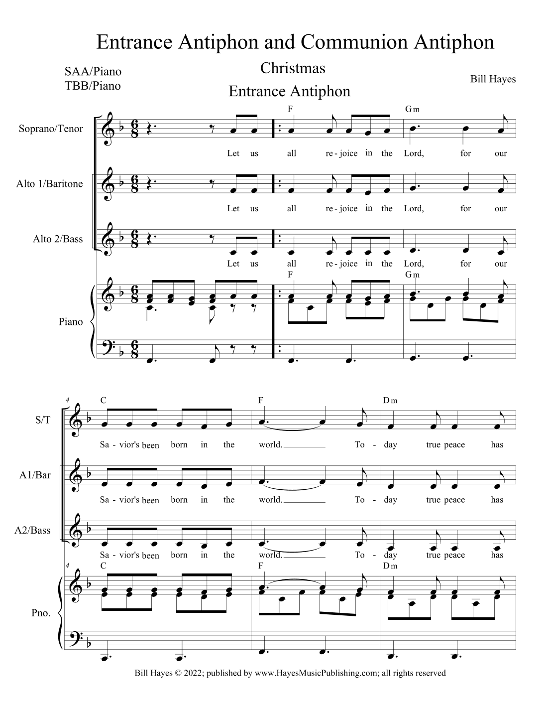 Antiphons for Christmas Day