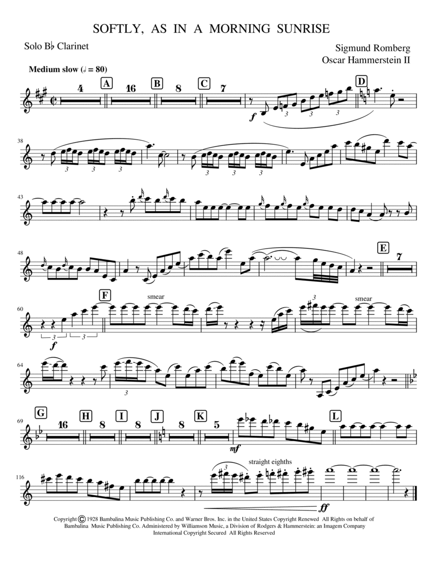 Softly As In A Morning Sunrise (arr. D. Musheff)
