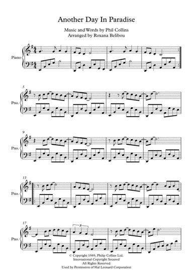 Another Day In Paradise (arr. Roxana Belibou)