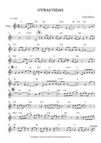 Otras Vidas (arr. Mateo Aguilar)