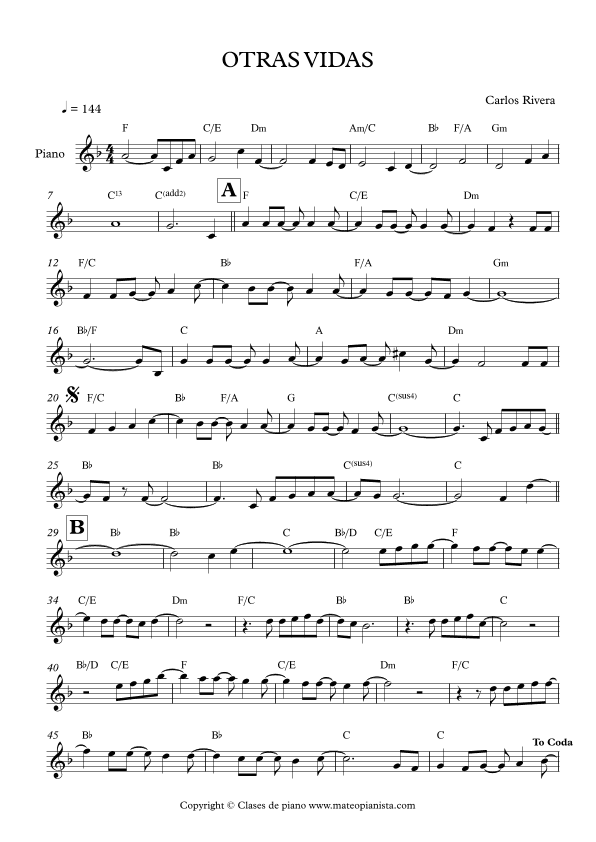 Otras Vidas (arr. Mateo Aguilar)