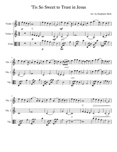 'Tis So Sweet to Trust in Jesus (arr. Stephanie Bork)