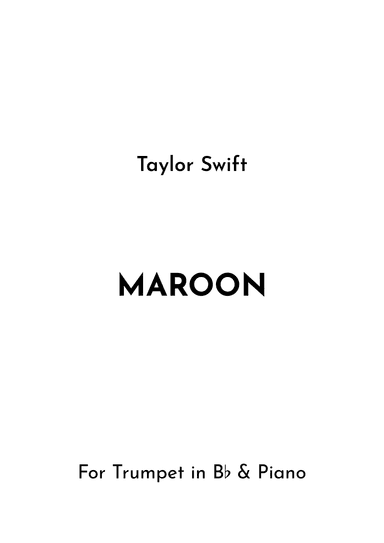Maroon (arr. Jireh J.)