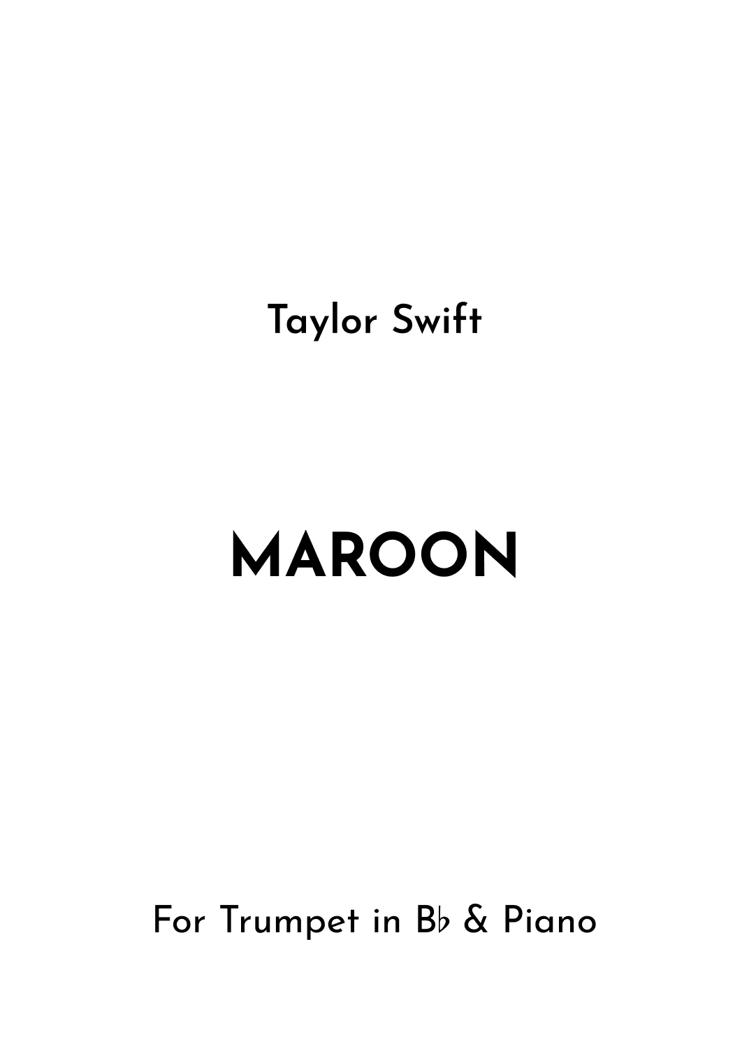 Maroon (arr. Jireh J.)