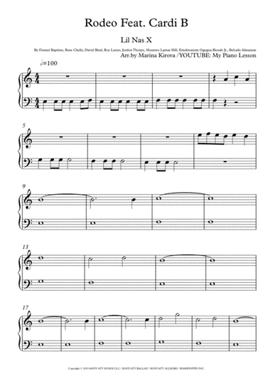 Rodeo Feat. Cardi B (arr. Marina Kirova)