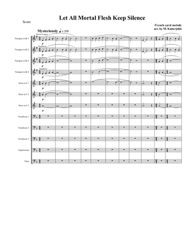 Let All Mortal Flesh (Advent Hymn) (arr. Michael A. Katterjohn)