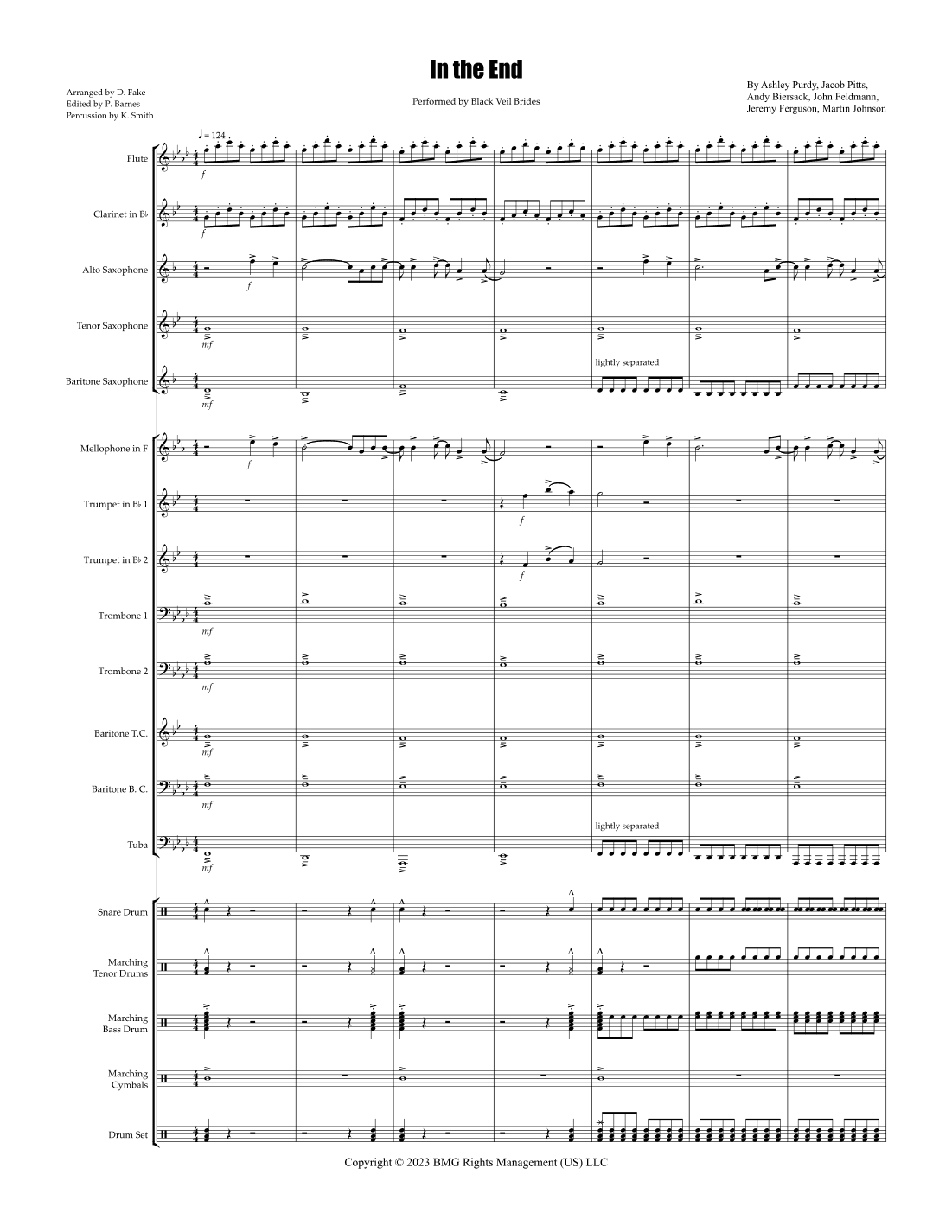 In The End (arr. Daniel Fake)