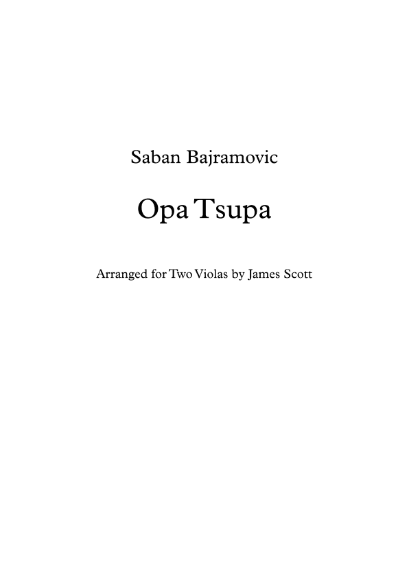 Opa Cupa (arr. James Scott)