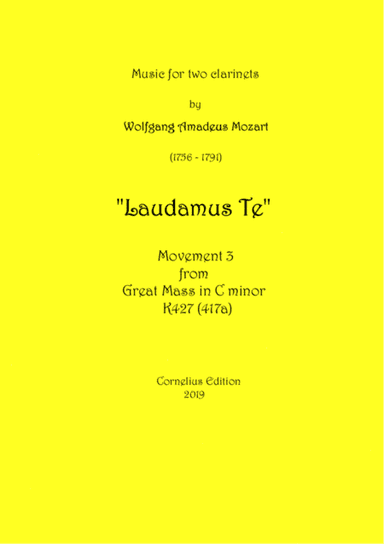 Mozart Clarinet Duo Laudamus Te (arr. Glenn Martin)