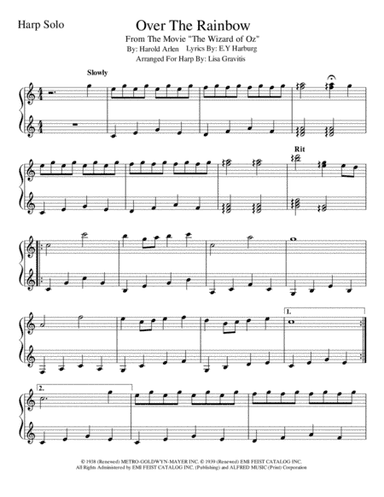 Over The Rainbow (from The Wizard Of Oz) (arr. Lisa Gravitis)