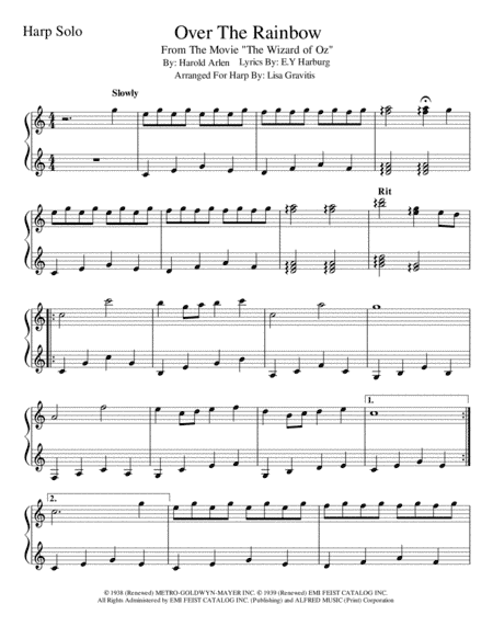 Over The Rainbow (from The Wizard Of Oz) (arr. Lisa Gravitis)