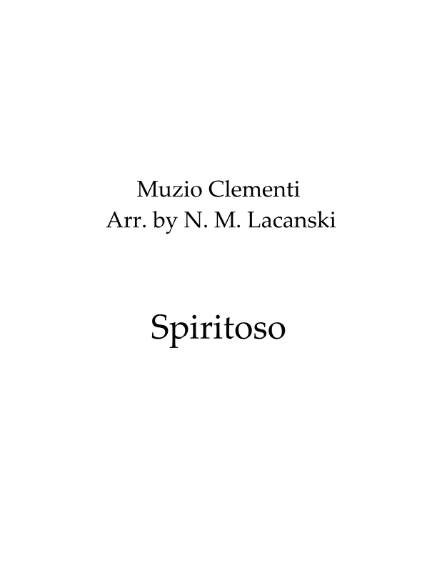 Spiritoso (arr. Nick M Lacanski)