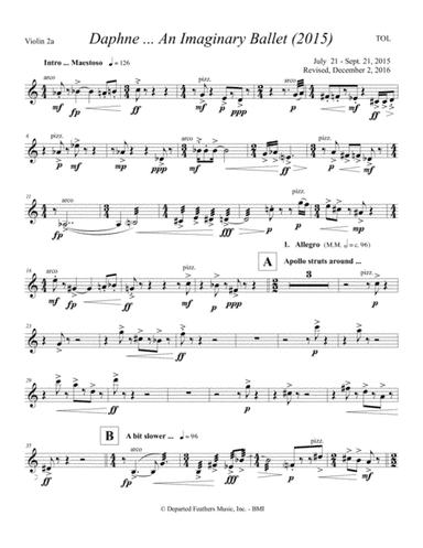 Daphne ... An Imaginary Ballet (2015) violin 2a part