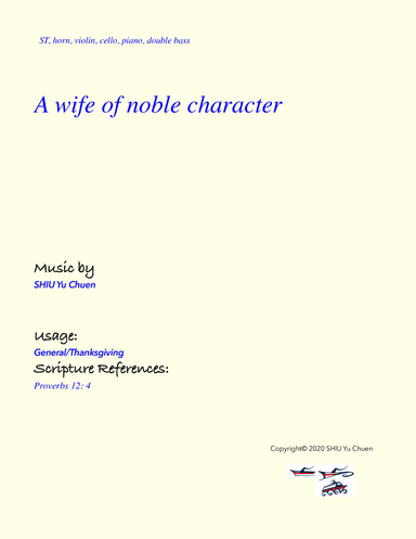 A wife of noble character