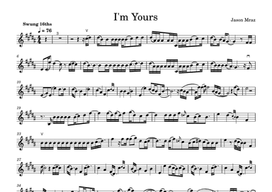 I'm Yours (arr. Julia Mills)