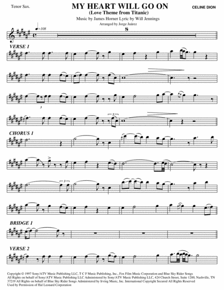 My Heart Will Go On (Love Theme from Titanic) (arr. Jorge Juárez)