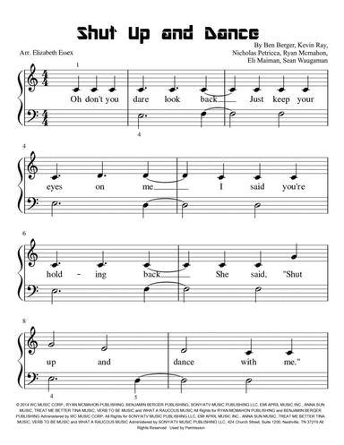 Shut Up And Dance (arr. Elizabeth Essex)