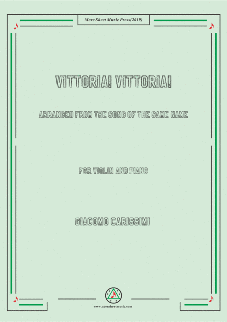 Giacomo-Vittoria! Vittoria!, for Violin and Piano (arr. MSM)