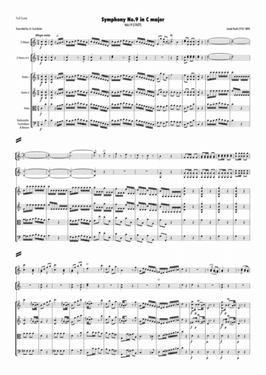 Haydn - Symphony No.9 in C major, Hob.I:9 (arr. J.G. Cucó Barber)