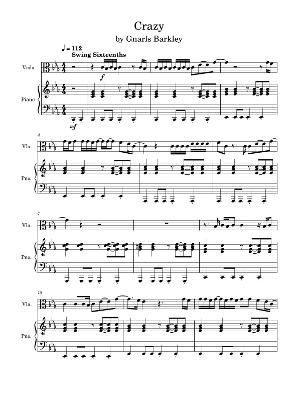 Crazy (arr. Anya Alston)