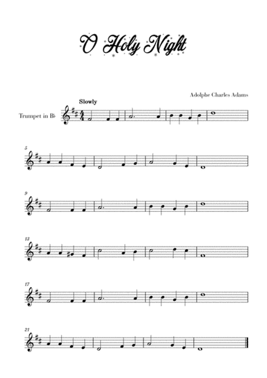 O Holy Night (for Trumpet) (arr. Cadenza Editions)