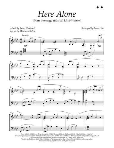 Here Alone (arr. Lorie Line)