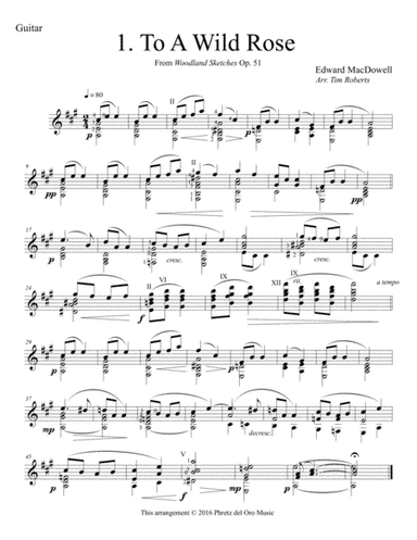 To a Wild Rose - Guitar Solo (arr. Tim Roberts)
