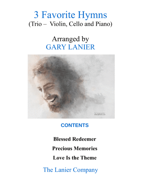 3 FAVORITE HYMNS (Trio - Violin, Cello & Piano with Score/Parts) (arr. Gary Lanier)