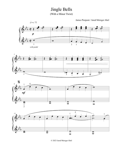 Jingle Bells (With a Minor Twist) (arr. Jared Metzger Abel)