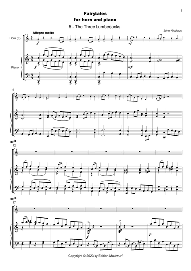 The Three Lumberjacks (Fairy Tales for Horn and Piano)