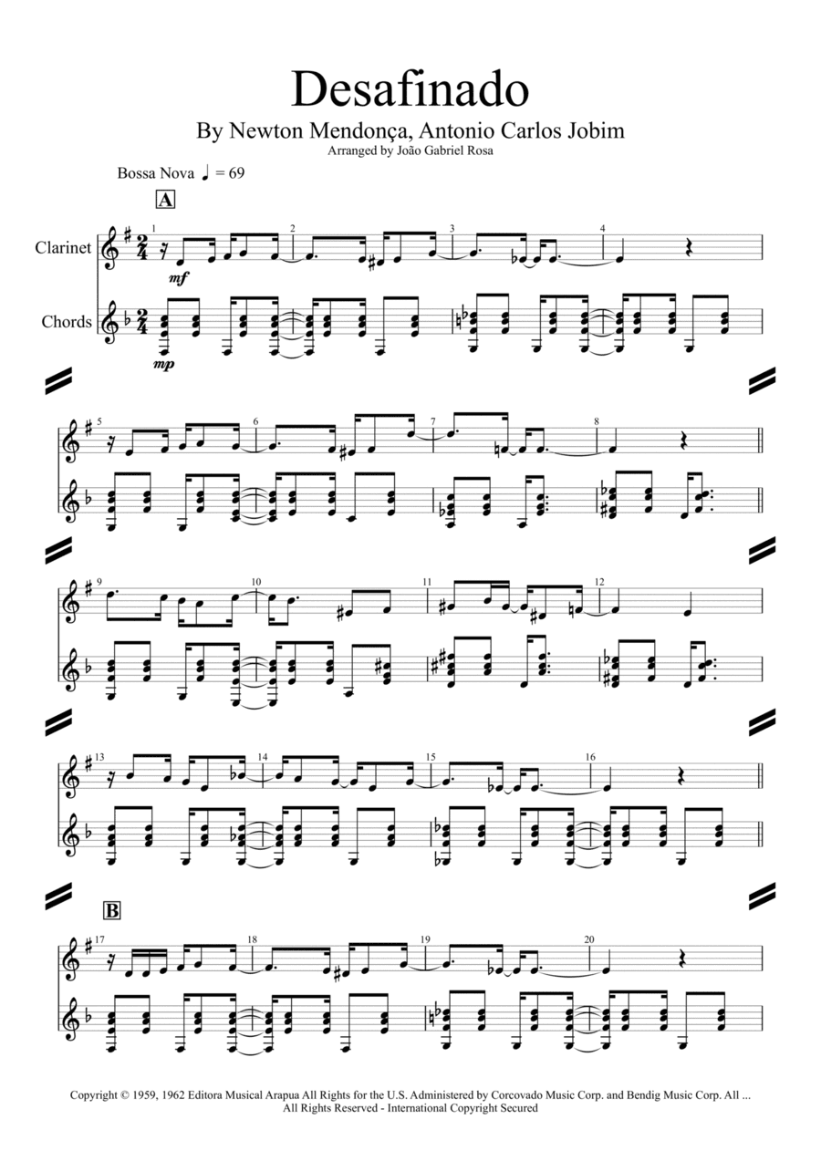 Desafinado (arr. João Gabriel Rosa)