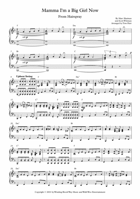 Mama, I'm A Big Girl Now (arr. Tom Hart)