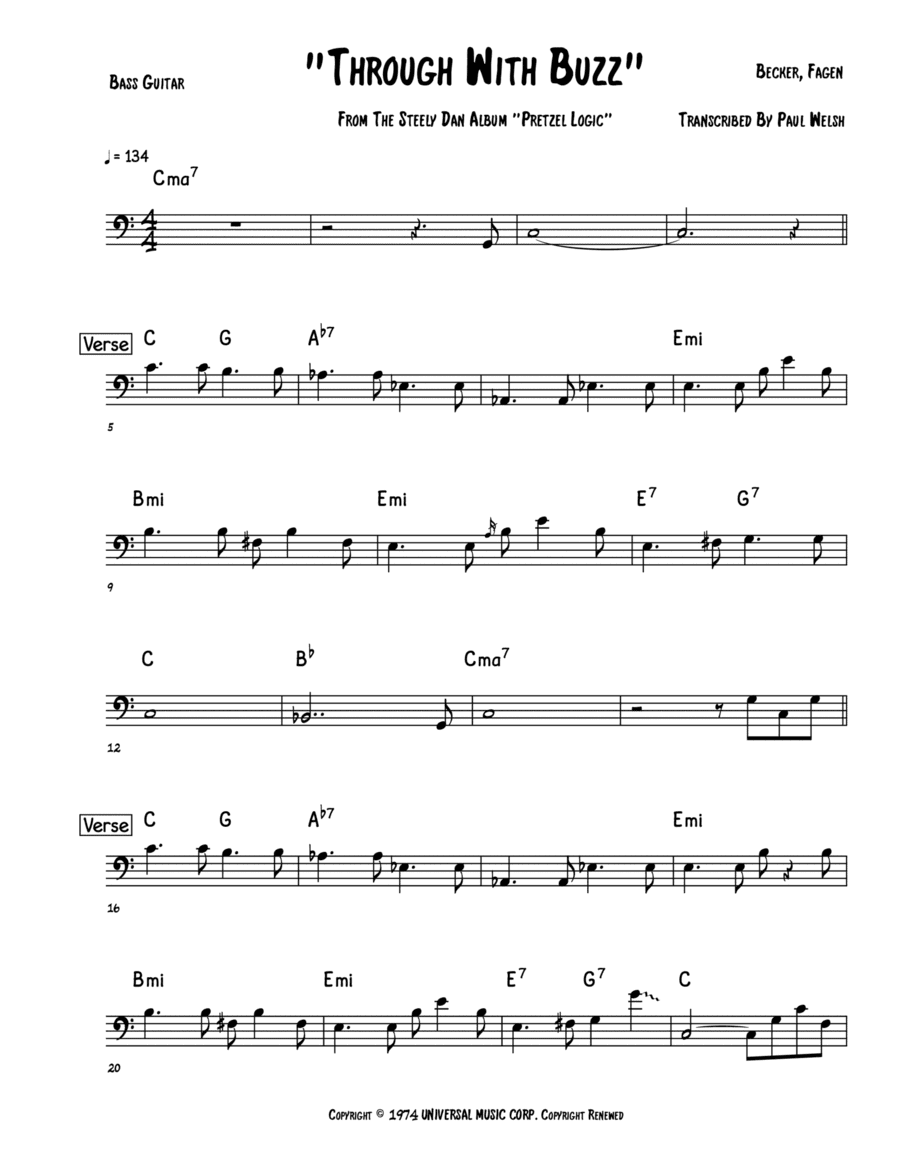 Through With Buzz (arr. Accubass)