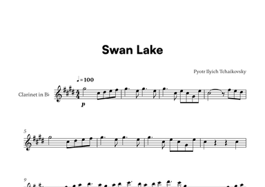 Tchaikovsky - Swan Lake Theme (for Clarinet in Bb Solo) (arr. Cadenza Editions)