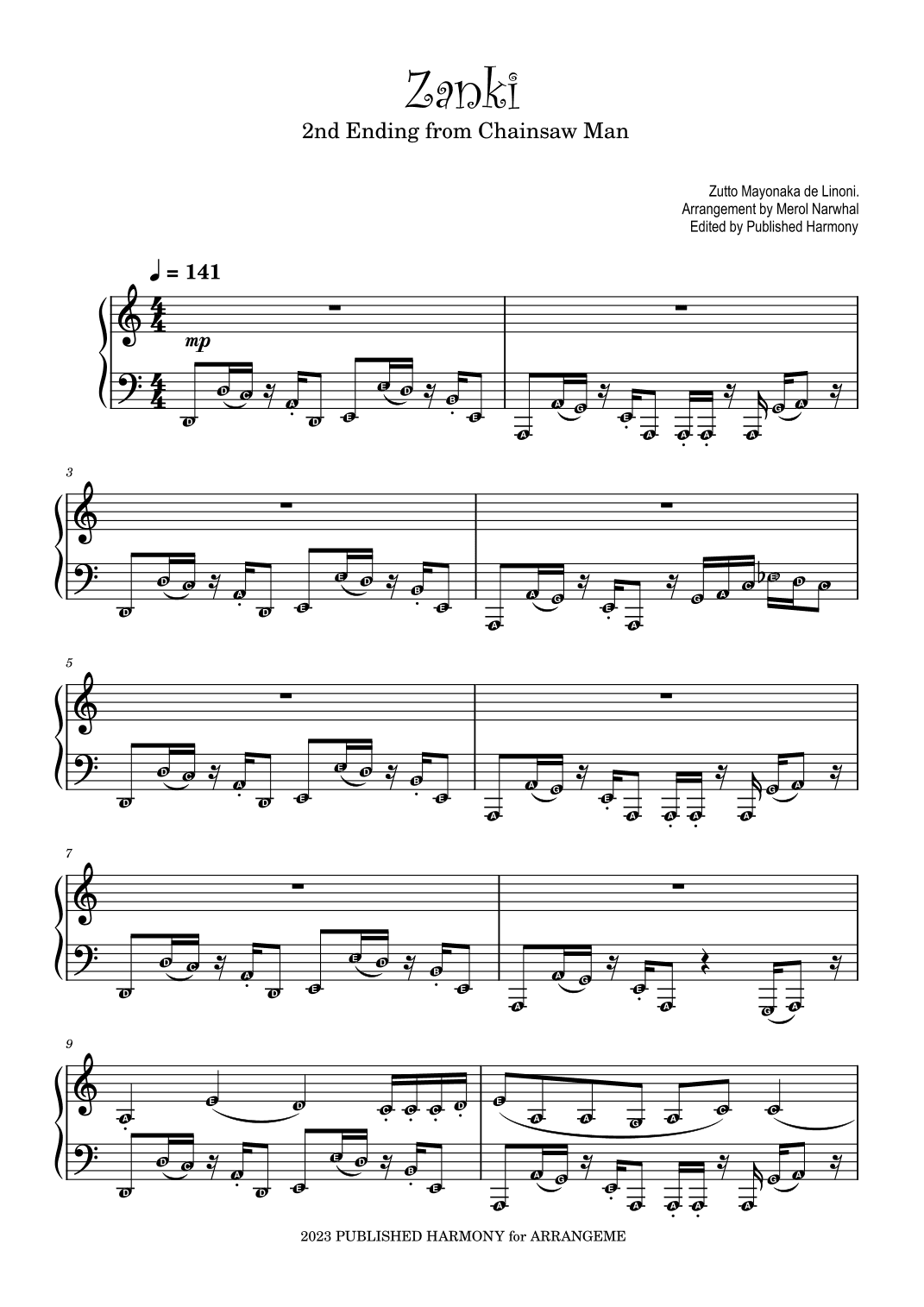 Chainsaw Man (arr. Published Harmony)