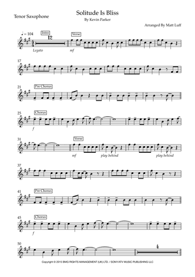 Solitude Is Bliss (arr. Matt Luff)