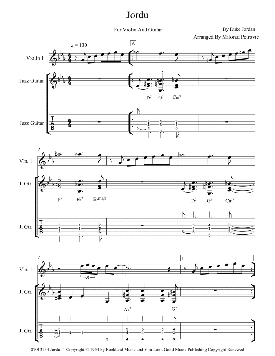 Jordu (arr. Milorad Petrović)