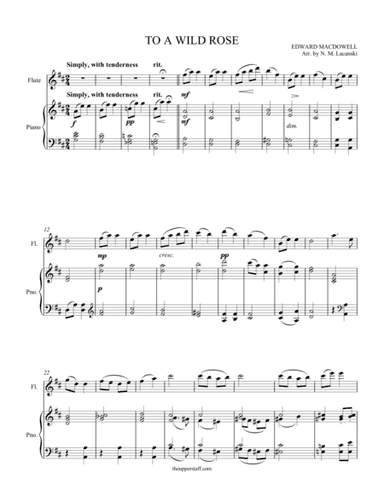 To A Wild Rose (arr. Nick Lacanski)
