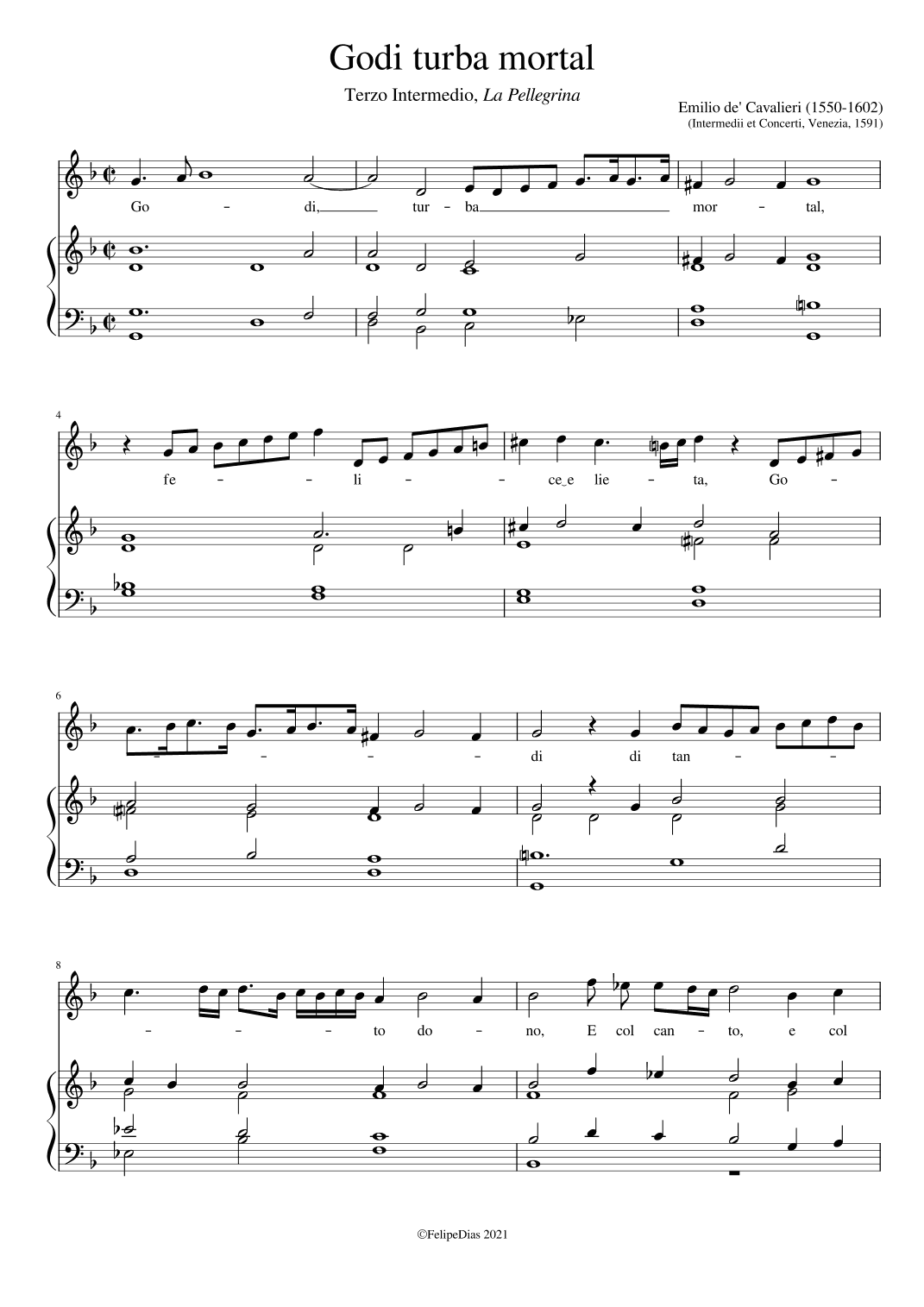 Godi turba mortal (arr. Early Music Scores)