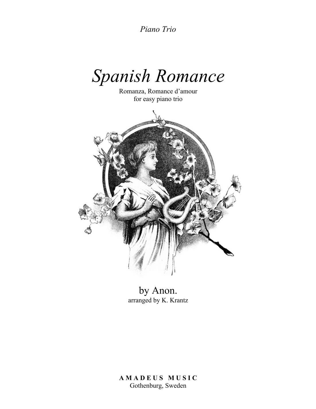 Spanish Romance, Romanza for easy piano trio (arr. K. Krantz)