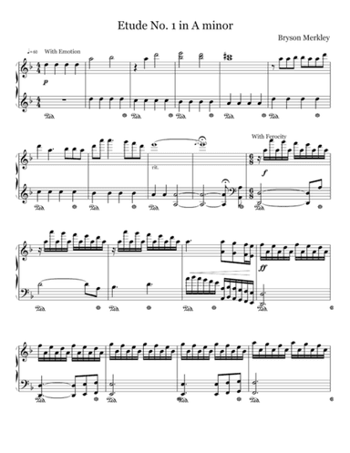 Etude no. 1 in A minor