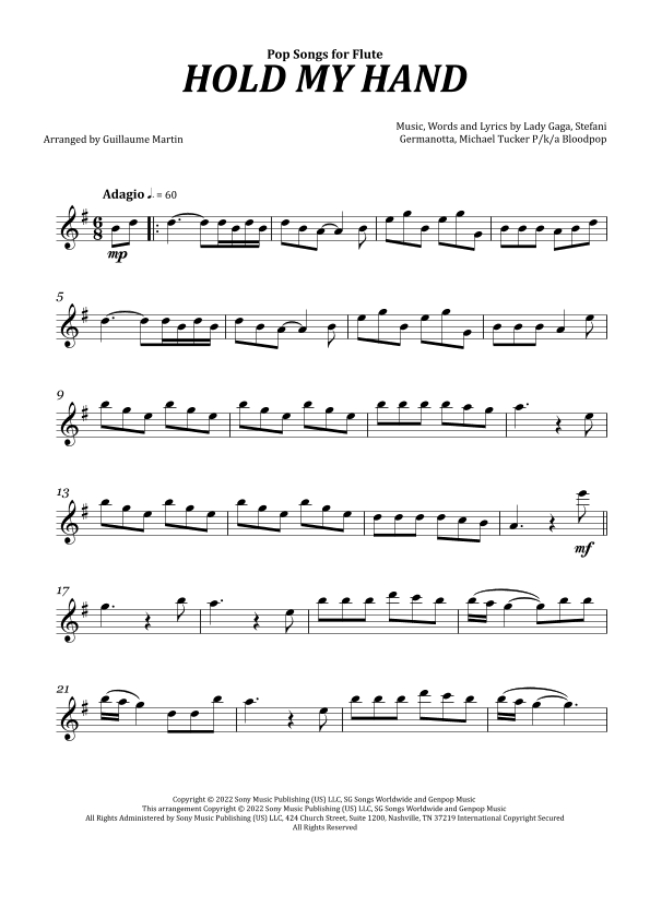 Hold My Hand (arr. Guillaume Martin)