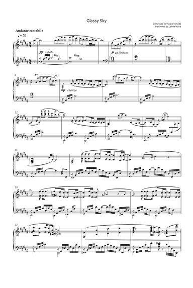Glassy Sky (arr. Yutaka Yamada)