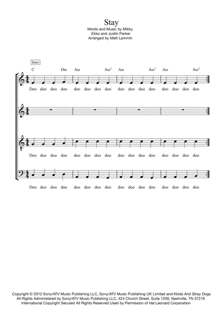Stay (arr. Matt Lammin)