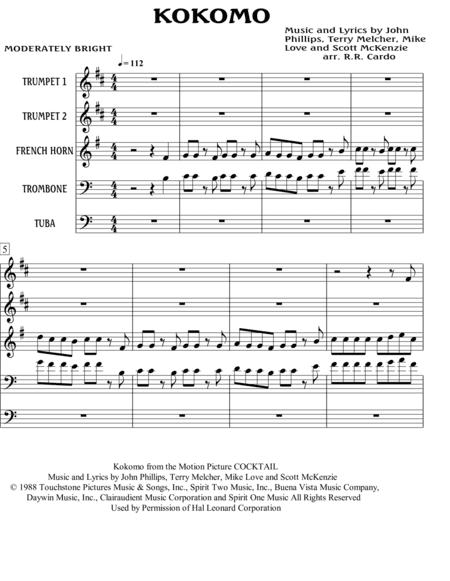 Kokomo (arr. R.R. Cardo)